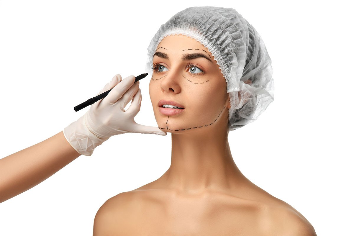woman undergoing plastic surgery