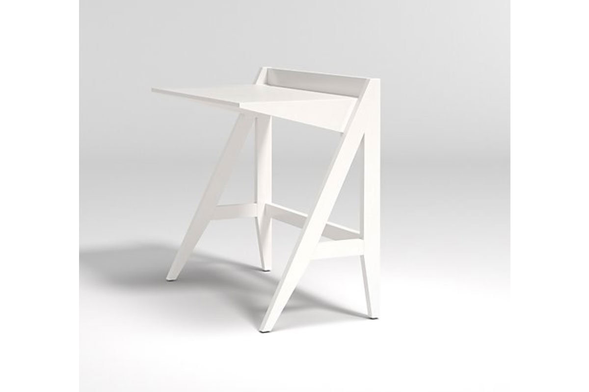 white small kids desk from crate and kids crate and barrel