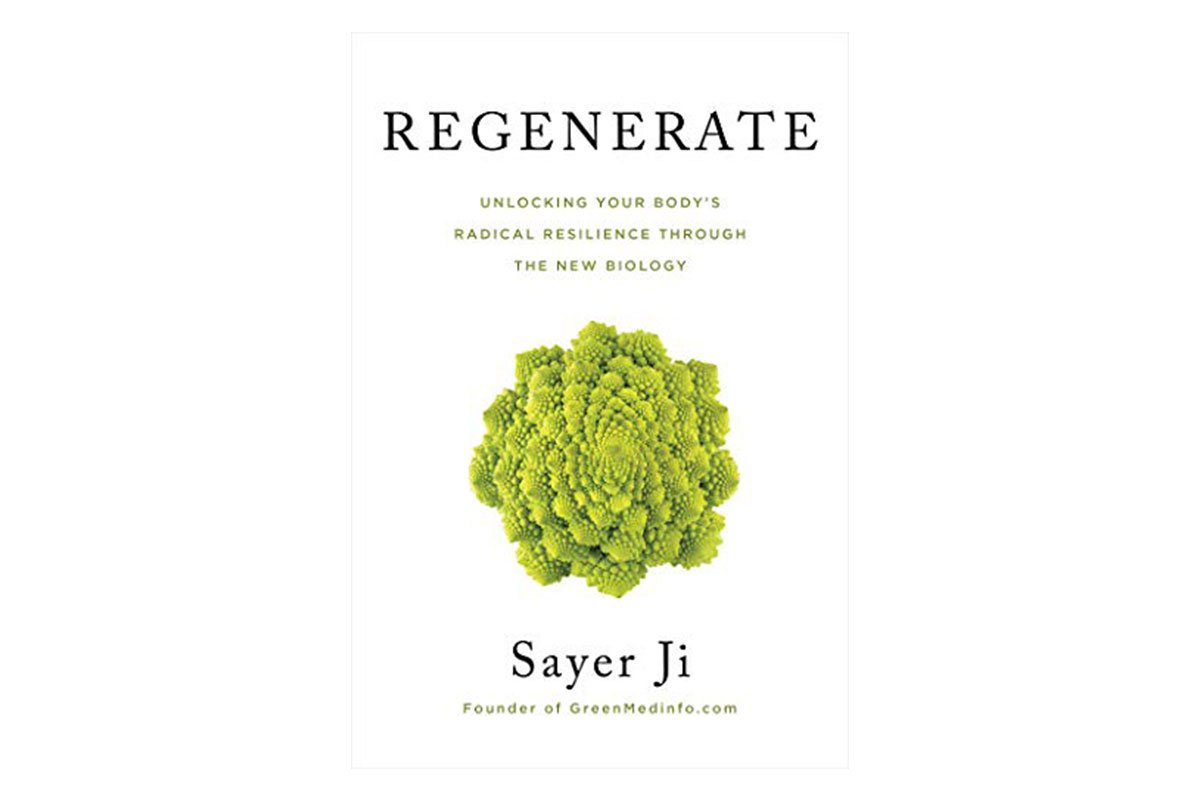 white regenerate book cover with green plant