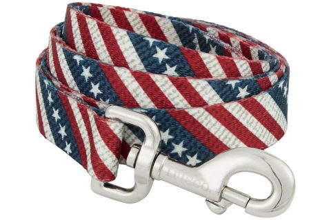 american flag printed dog leash