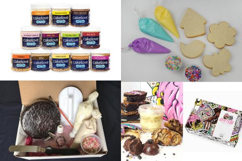 four different dessert boxes