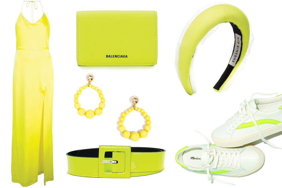 neon yellow and green products