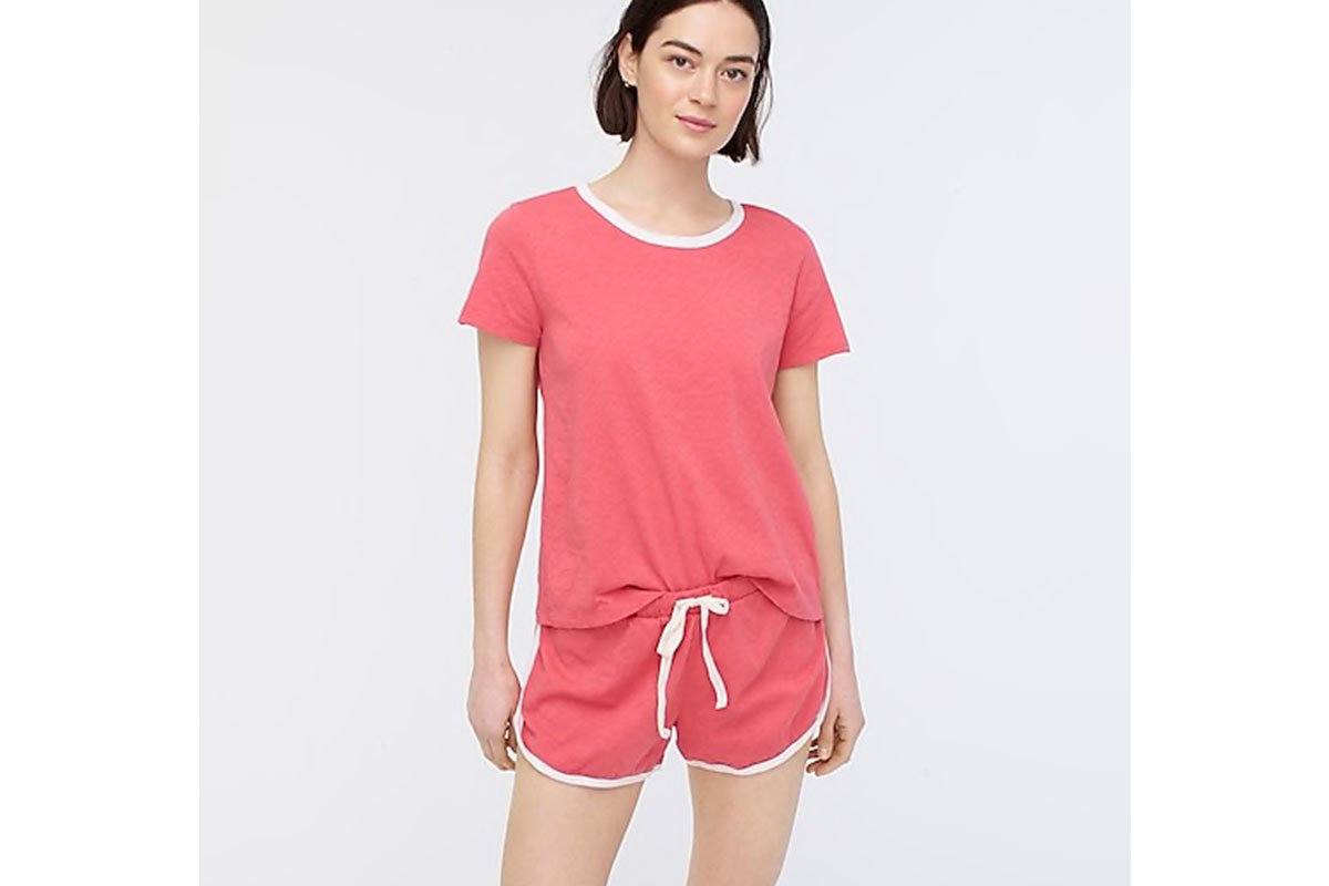 pink short and shirt set
