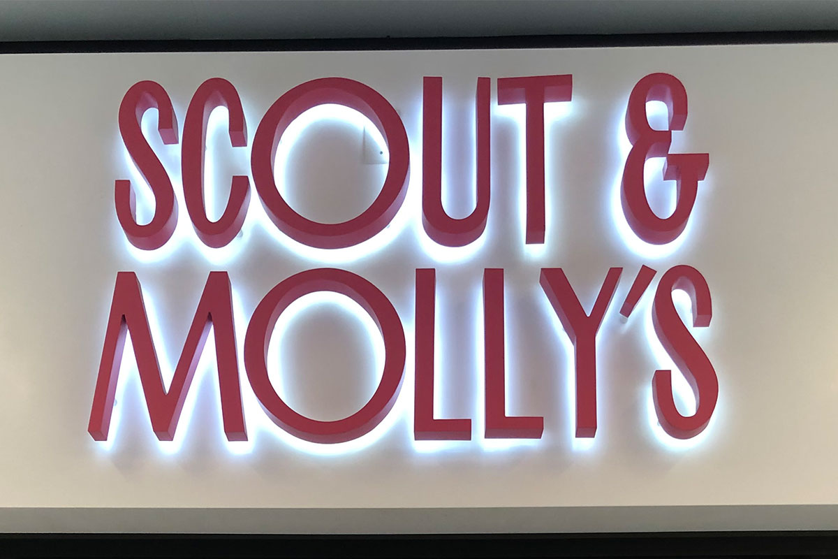 scout and molly's sign in pink