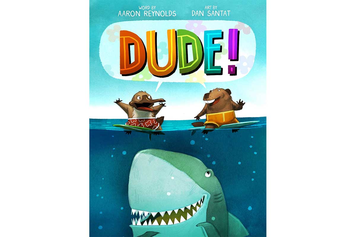 dude! book cover with shark