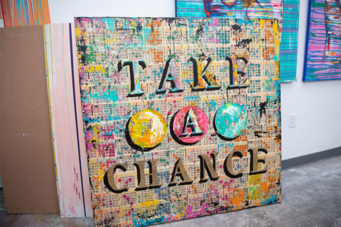 take a chance bingo art print by maggie o'neill