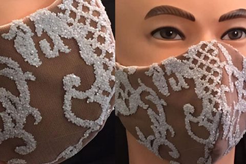 embroidered face mask