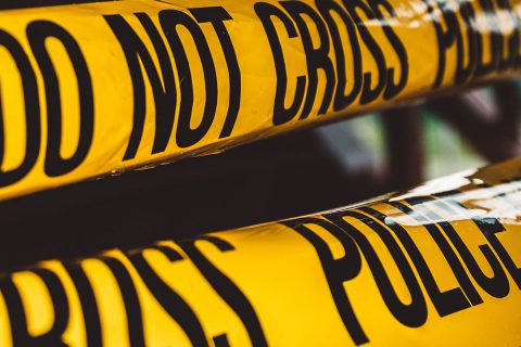 yellow police tape do not cross