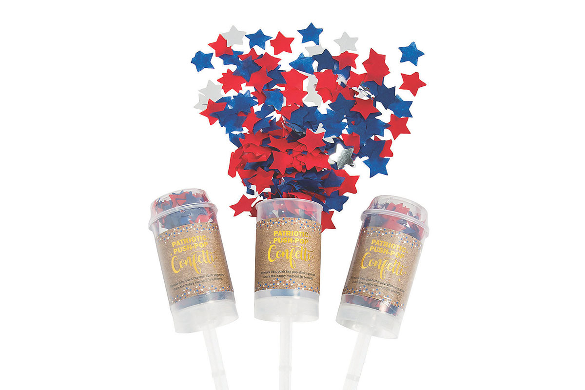 american themed confetti poppers