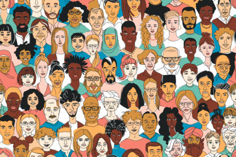 cartoon of people of color