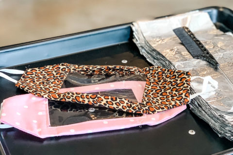 face mask with clear middle