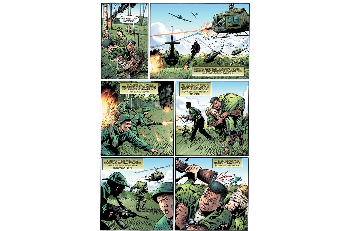 comic strip representing the army
