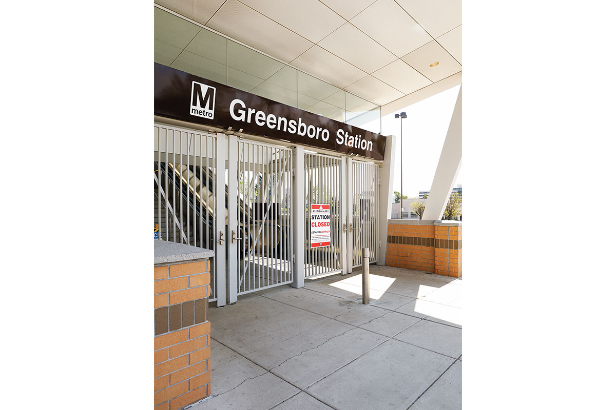 Greensboro metro station locked up