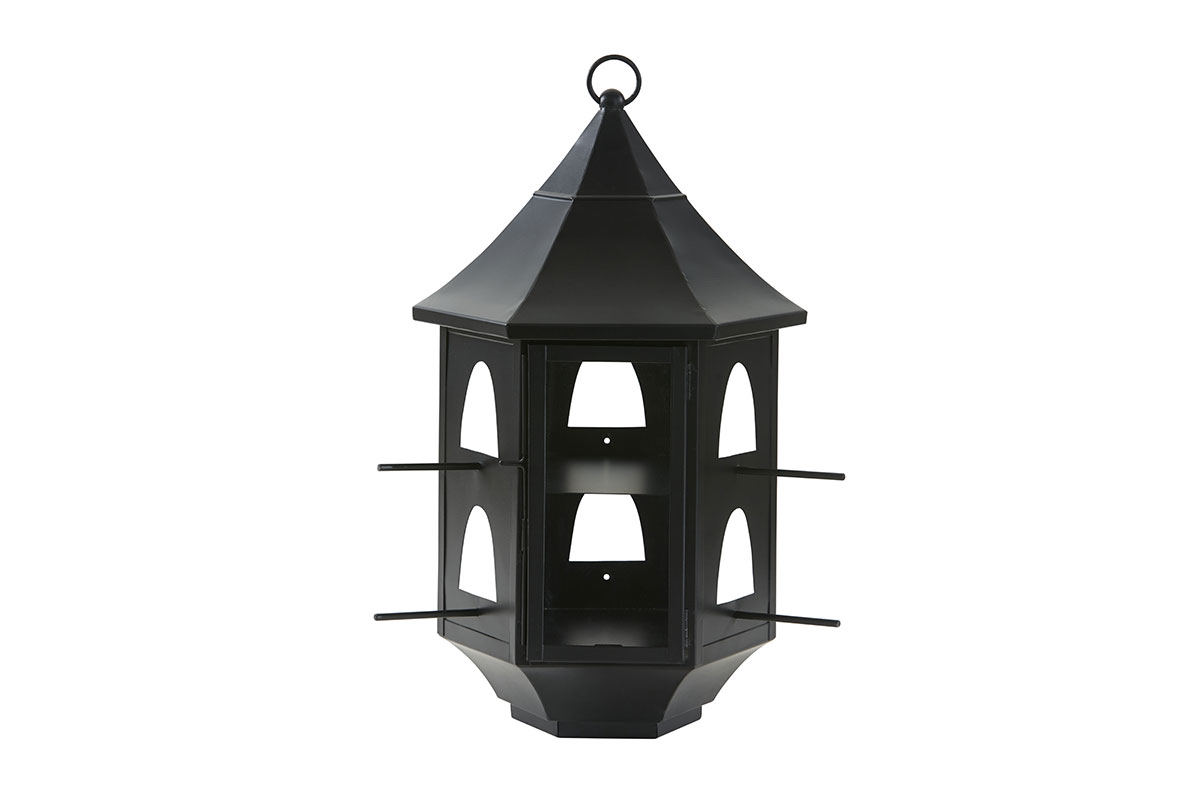 black bird feeder