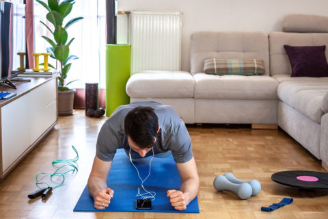man on workout mat