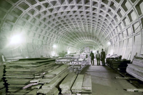 inside metro tunnel