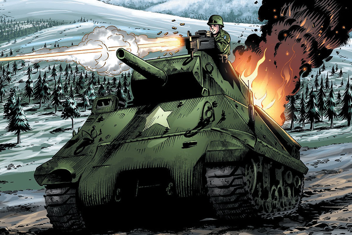 cartoon of army tank