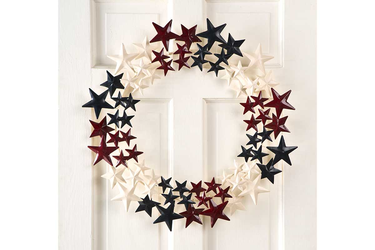 Red, white and blue star wreath