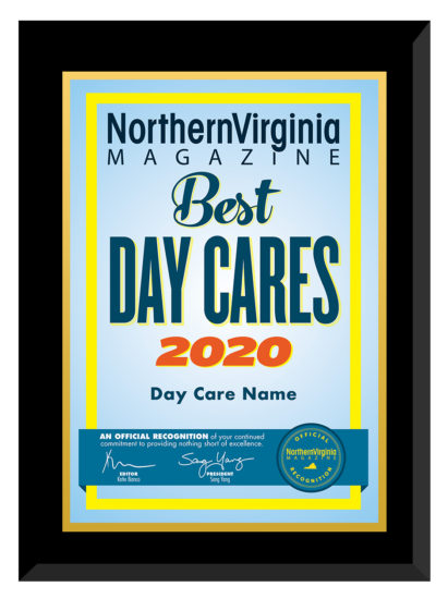 2020 Best Day Cares Plaque