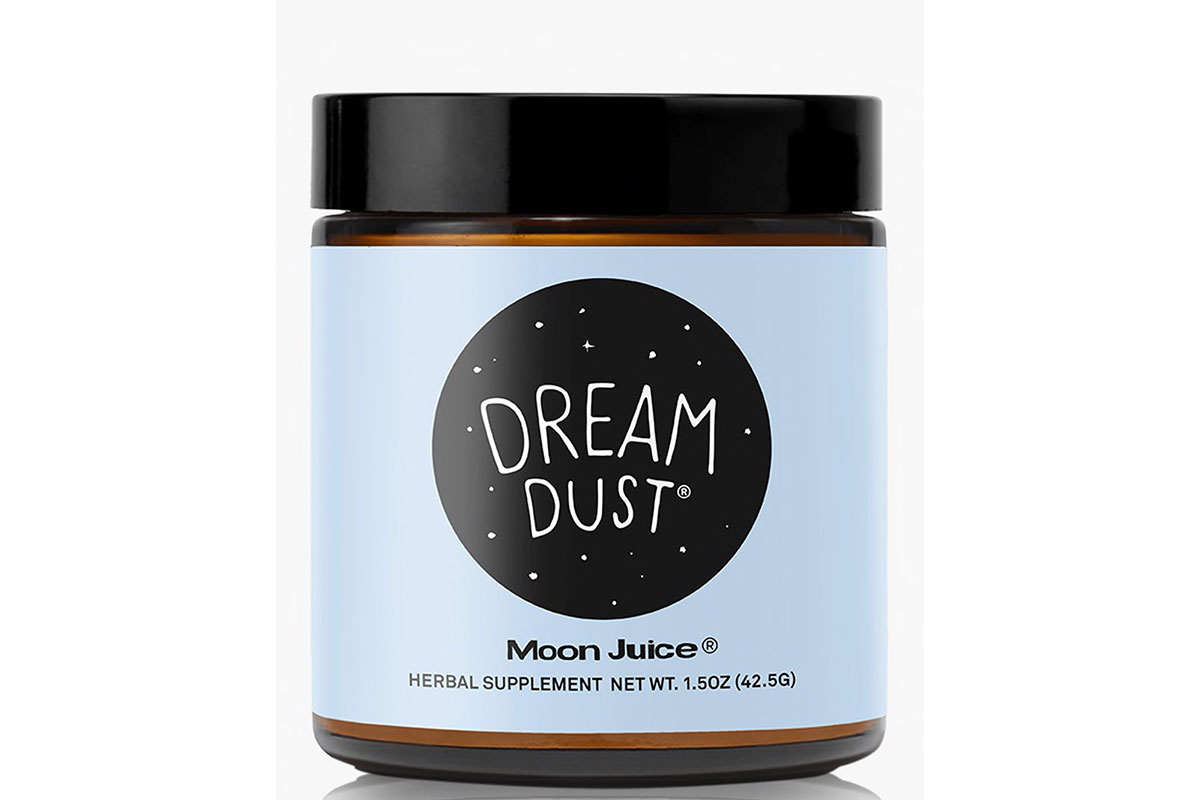 dream dust in blue container