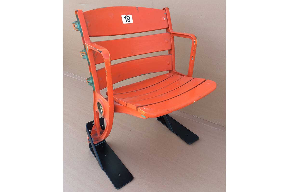 Orange stadium seat