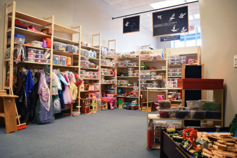 shelves at the toy nest