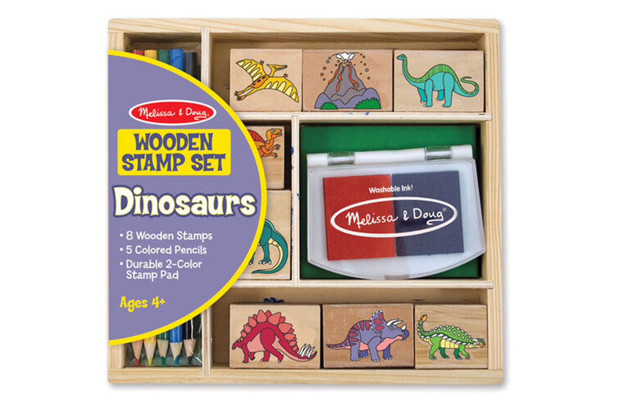 dinosaur themed stamp set