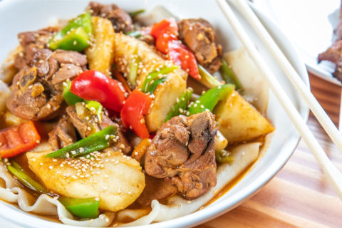 dish of meat and vegeteables