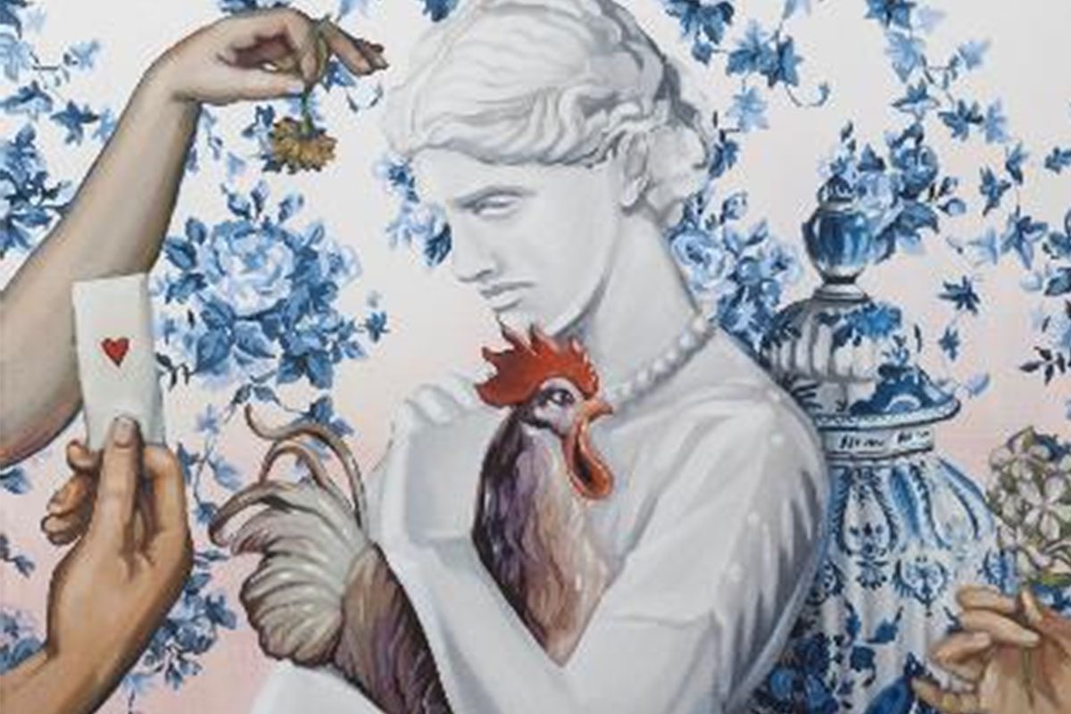 MK Bailey, Grandma’s Kitchen, 2019. Oil on canvas
