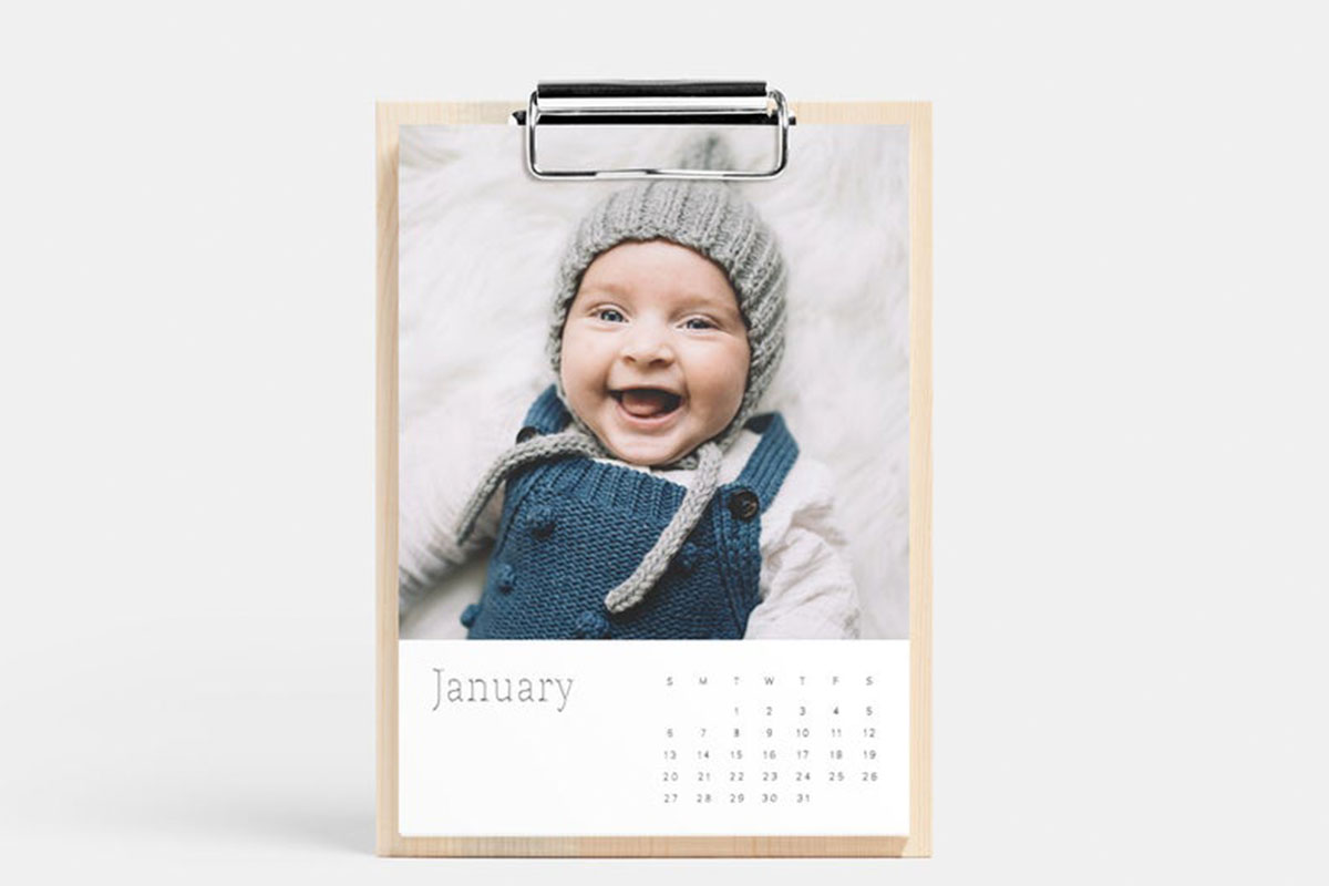 calendar with a baby on it