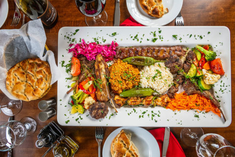 Mediterranean meal on a plate