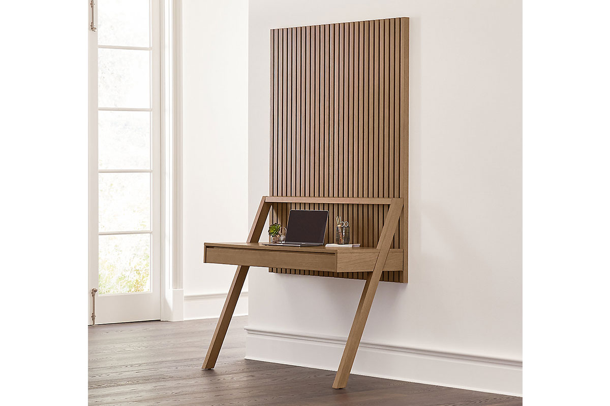 wooden minimalist desk