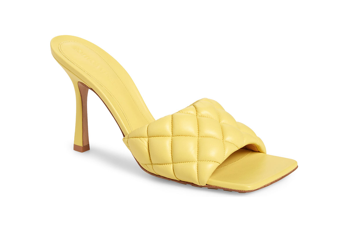 yellow heel with square toe