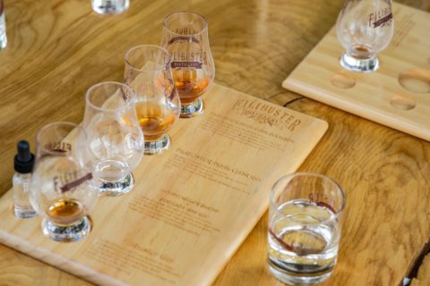 Filibuster Distillery Tasting Room Flight