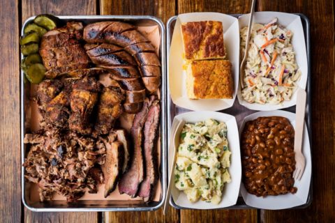 Barbecue platter at Sloppy Mama's