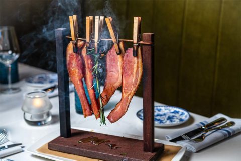 bacon tower at black sheep restaurant