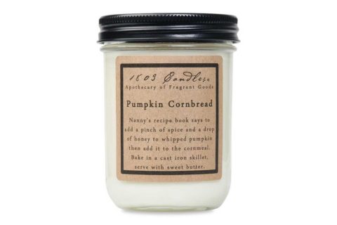 pumpkin cornbread candle