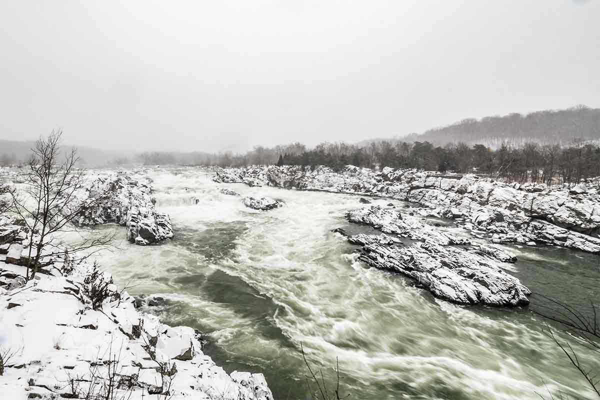 great falls during the winter