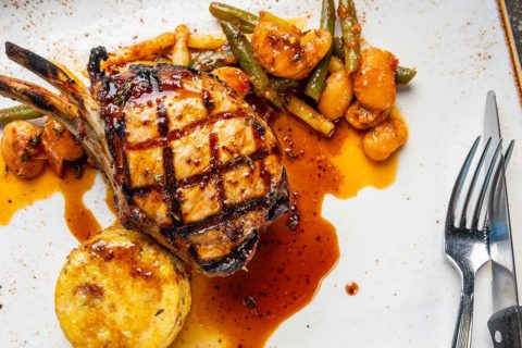 green pig bistro pork chop