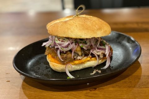 Pan con chicharron at Bravo Peruvian Chicken