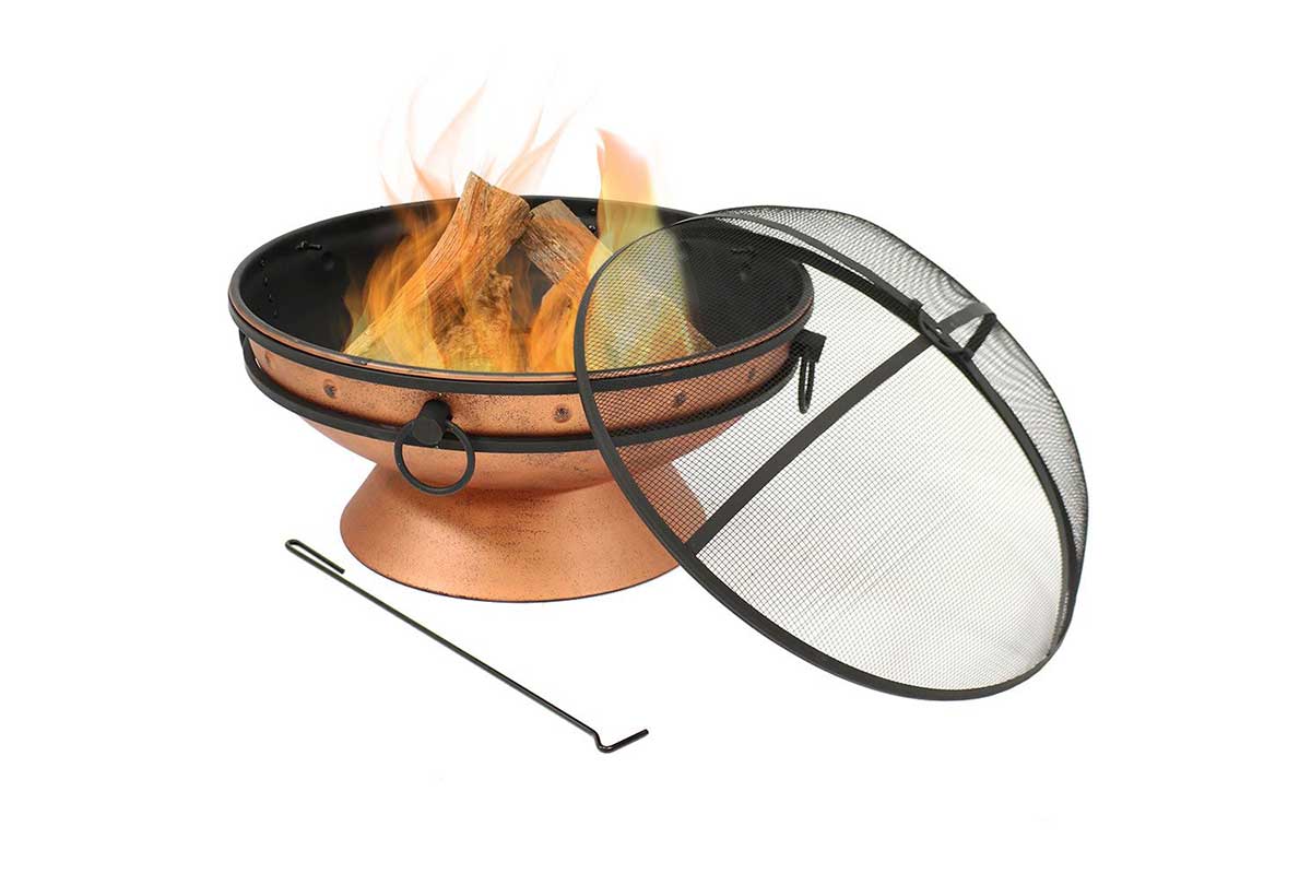 steel fire pit with top