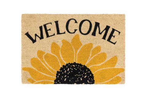 welcome sunflower mat
