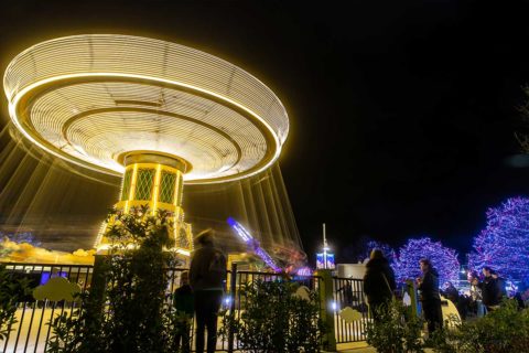 Kings Dominion ride at night