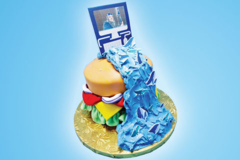 Hive hamburger cake