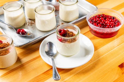 egg nog panna cotta