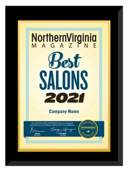 2021 best salons plaque