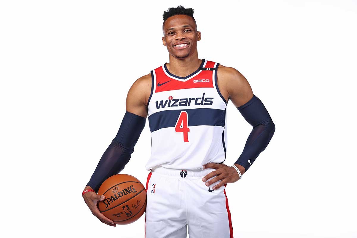 Russell Westbrook in Wizards jersey