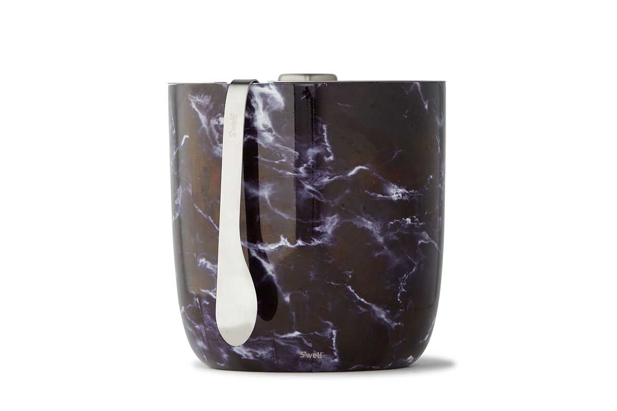 black marble ice bucket
