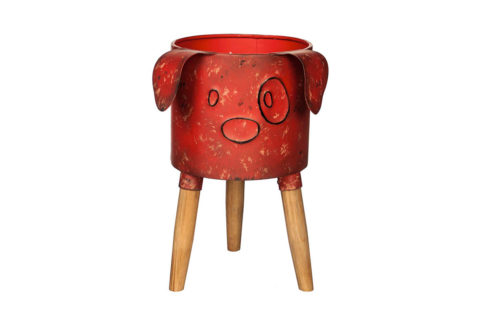 red dog planter
