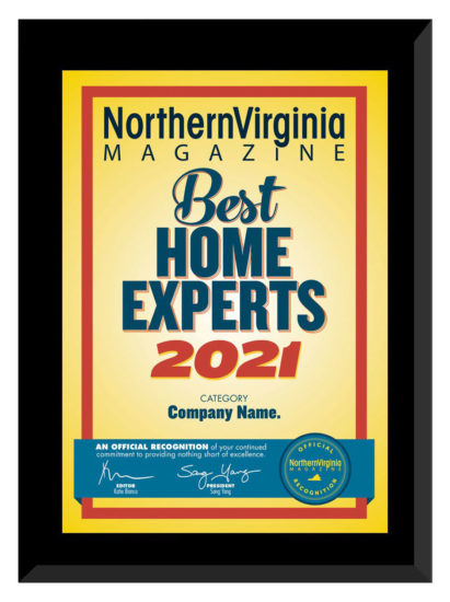 best home experts plaque